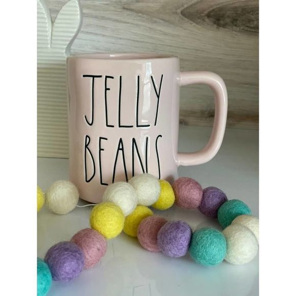 Rae Dunn Pink JELLEY BEANS Easter Mug - Picture 8 of 8